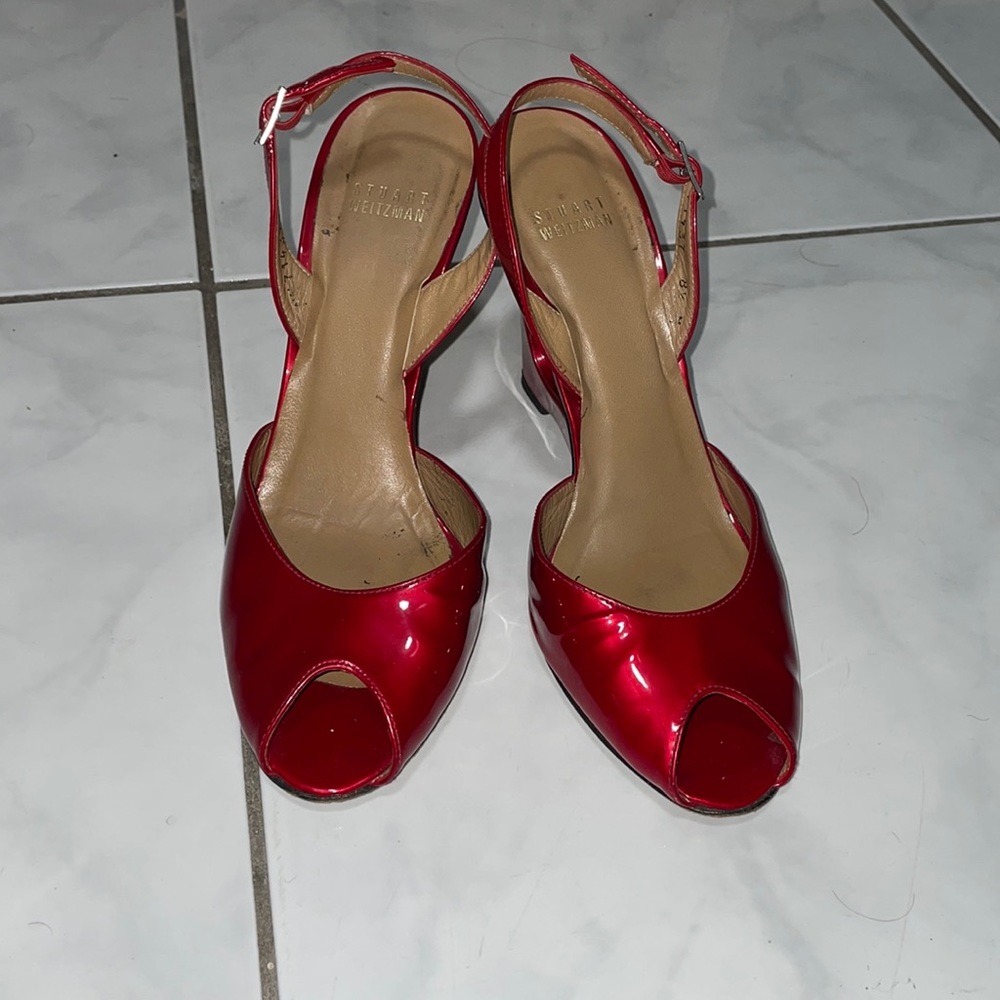 Cherry Red open toe